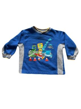 Vintage Bob the Builder Blue Long Sleeve Sweatshirt Size 3